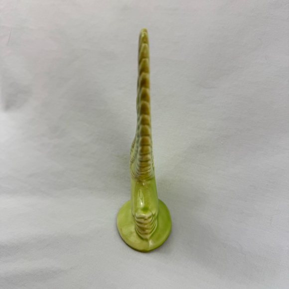 Vintage Chartreuse Porcelain Swan Mid-Century Modern - Picture 7 of 8